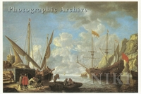 Harbour Scene with Porters at Work