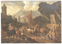 Harbour with Camels and Figures