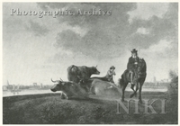 Herdsman with Cattle and Rider in a Landscape