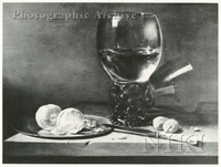 Lemons on a Pewter Plate, Walnuts and Two Rummers on a Wooden Ledge