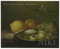 Still Life of Fruit, Oysters and a Glass of Wine