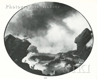 Rocky Coastal Landscape with a Dismasted Vessel in Stormy Seas