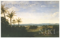 Extensive Brazilian Landscape with the Portuguese Residence, the Church, the Casa Grande and the River Várzea beyond