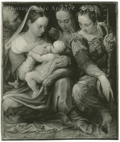 Holy Family with Saint Cecilia and Another Female Martyr Saint