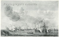 Naval Battle between Dutch and Swedish Ships