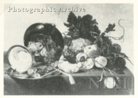 Still Life with an Overturned Cup, Fruit and a Pipe on a Table