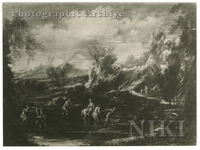 Landscape with a Lady Riding a Horse and Other Figures nearby a River