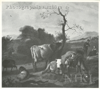 Peasants with Cattle and Donkey in a Landscape