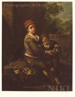 Two Boys Playing with a Bird's Nest