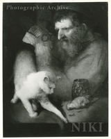 Portrait of a Man Reading, a Cat and a Dead Bird