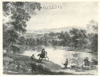 River Landscape with Stag-Hunting