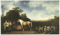 Landscape with Shepherds, Bovine Cattle and Sheep