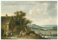 Peasants outside a Tavern in an Extensive Landscape