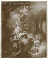 Saint Cecilia Playing the Organ