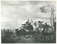 Battle Scene with Cavalry Engagement