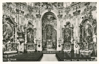 Interior of the Church of the Benedictine Abbey in Ettal