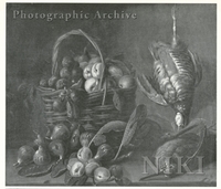 Basket of Figs, Plums and Nectarines, with Dead Game on a Ledge