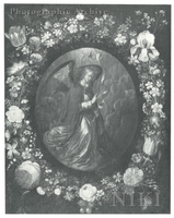 Angel of the Annunciation Surrounded by a Garland of Flowers