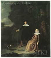 Portrait of a Couple in a Wooded Landscape