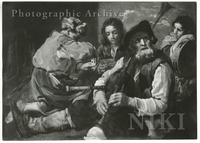 Group of Peasants Making Music and Playing Cards