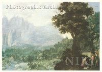 Wooded Landscape with Mountains in the Background