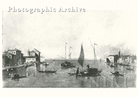 Canale della Giudecca in Venice. In the Distance the Terra Ferma