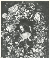 Angel Surrounded by a Garland of Flowers