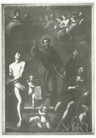 Saint Antony of Padua, Saint Sebastian, Saint Roch and a Male Saint