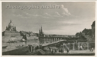 Dresden, Elbe at Augustus Bridge Seen from Hoffman House
