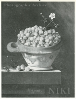 Still Life with a Bowl of Strawberries on a Ledg