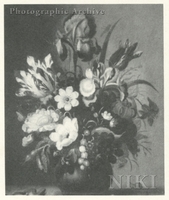 Tulips, Iris, Roses and Other Flowers in a Vase