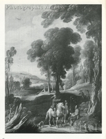 Hunting Party in a Wooded Landscape near a Castle