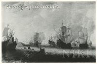 Naval Battle between Dutch and Spanish Men-of-war