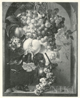 Flowers and Fruit Hanging in a Niche, with a Mouse Below