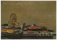Still Life with Strawberries, Cherries, Currants, Biscuits and a Rummer on a Wooden Table