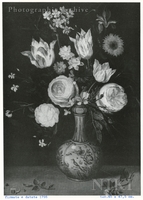 Flowers in a Vase with a Ring on a Ledge