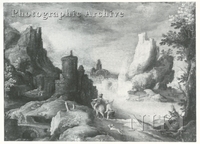 Rocky Landscape with Travellers near a Castle