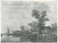 Landscape with Figures along the Bank of a River