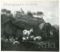 Italianate Landscape with Cows, Sheep and Goats in the Foreground