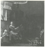 Interior with a Woman Spinning