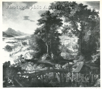 Wooded River Landscape with Figures