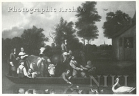 River Landscape with Figures and Animals on a Ferry
