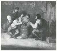 Tavern Interior with Seated Peasants Drinking and Smoking