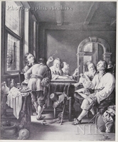 Interior of an Inn with Figures Smoking at a Table