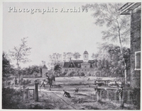View of a Country House with a Hunter on Horseback in the Foreground