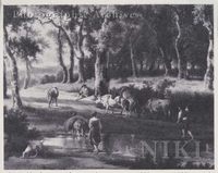 Wooded River Landscape with Herdsmen and Cattle