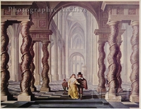 Interior of a Church with Elegant Figures