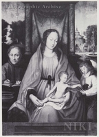 Madonna and Child Enthroned with Saint Joseph and an Angel