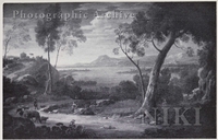 Italianate Landscape with a Temple on a Hill and a Lake