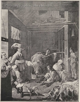 Interior of a Horse-stable with Soldiers and Women